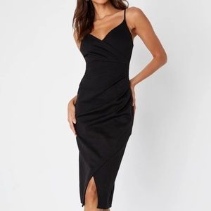 Lulus Sexy Black Bodycon Strappy Dress XL